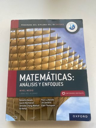 Matemáticas análisis y enfoques. Libro del alum...