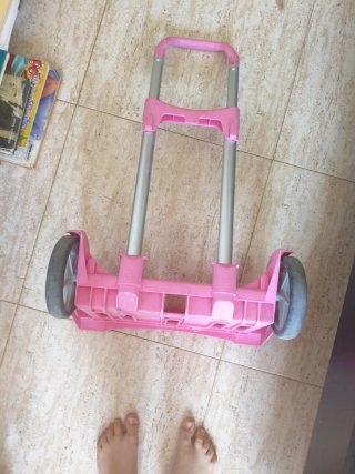 Carrito para mochila infantil rosa