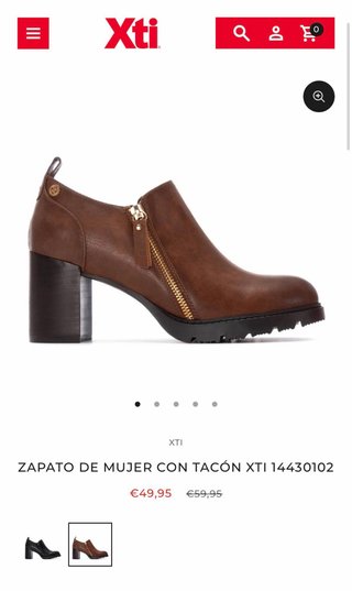 Botines Xti Marrones Tacón