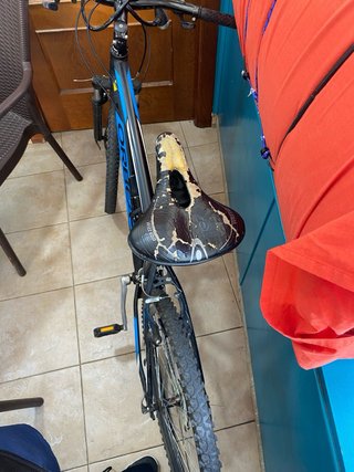 Bicicleta Orbea azul y negra