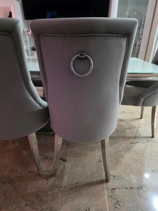 Juego de 6 Sillas de Salón Tapizadas