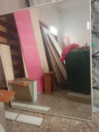 Espejo grande madera y cristal