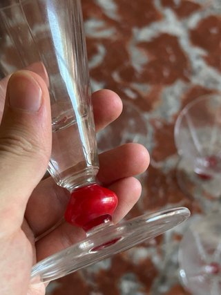Set 4 Bicchieri Cristallo Vintage Made in Italy