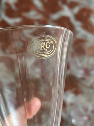 Set 4 Bicchieri Cristallo Vintage Made in Italy