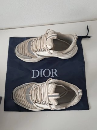 Zapatillas Dior B22 Gris y Blancas