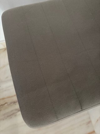 6 Sillas Comedor Tapizadas Gris y Metal