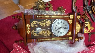 Reloj de sobremesa, varios y menaje