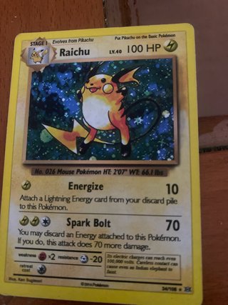 Carta Pokémon Raichu Stage 1