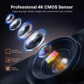 NexiGo HelloCam Lite Cámara Web 4K Negra