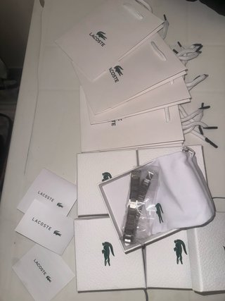 Braccialetto Lacoste Argento Nuovo