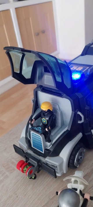 Playmobil,swat,furgon,lote,policia,comisaria,camió