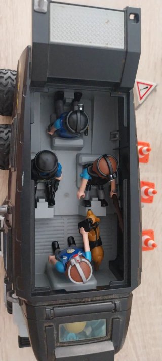 Playmobil,swat,furgon,lote,policia,comisaria,camió
