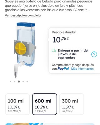 Bebedero para roedores