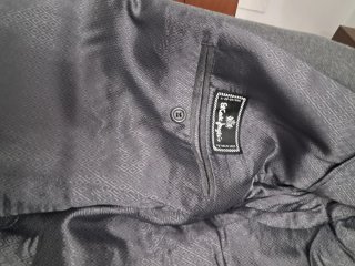 Traje de lana de caballero gris
