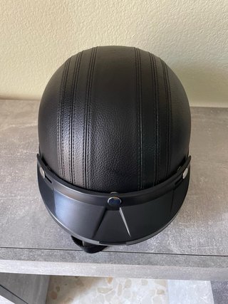 Casco Retro Vintage Negro