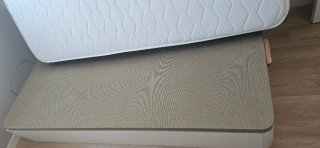 Cama canapé blanco 90x190x50