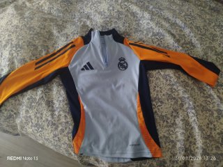 Sudadera Real Madrid Adidas Azul Naranja Talla 10