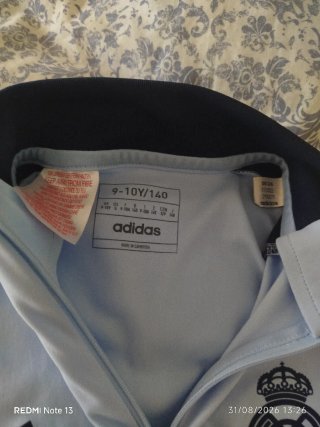 Sudadera Real Madrid Adidas Azul Naranja Talla 10