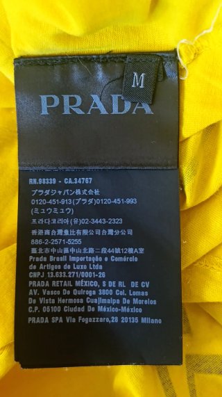 Camiseta Prada Amarilla Rayos