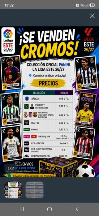 Cromos LaLiga Este 26/27 Panini