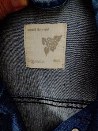 Giubbino jeans effetto used