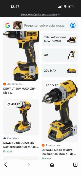 Taladro/Atornillador DeWalt 20V MAX XR