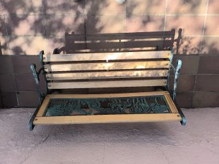 Banco de madera niños exterior