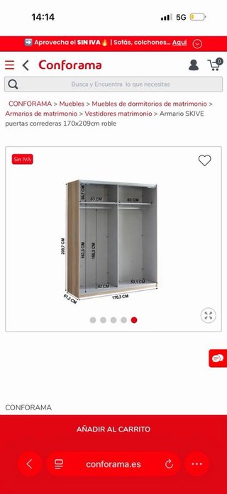 Armario de 2 puertas en mallorca