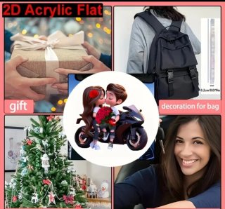 Portachiavi 2D Fidanzati Moto
