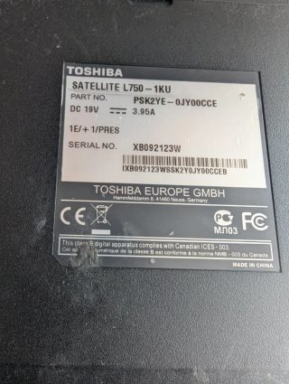 Ordenador portátil Toshiba i5 8 d ram