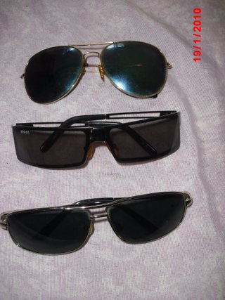 3 gafas de sol de metal x 5€ o 18 gafas x 10€
