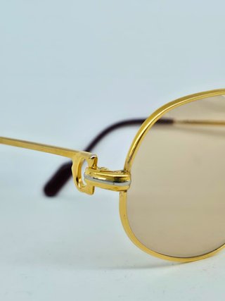 Cartier Vintage Romance Louis Gold Sunglasses