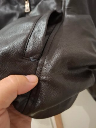 Cazadora Zara efecto piel marrón