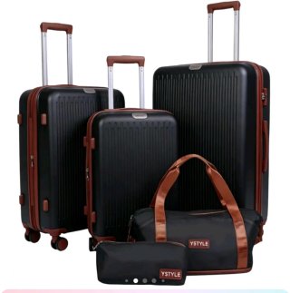 Set 4 Maletas YSTYLE Negras