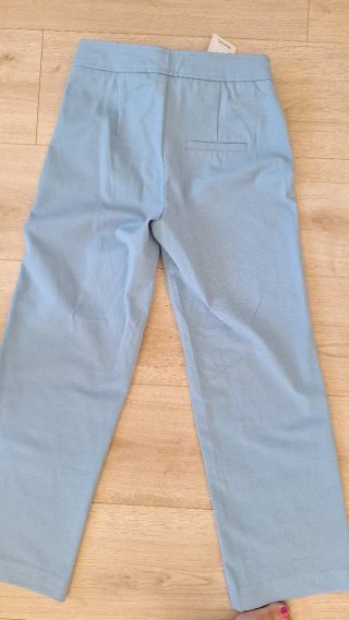 Pantalón Capri Mango Talla 34 Azul