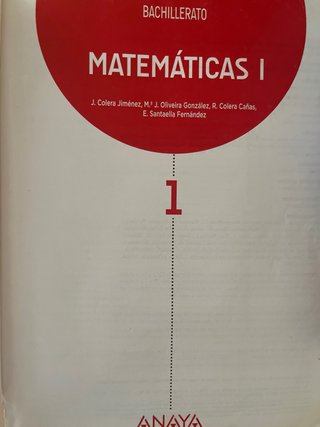 Matemáticas I. Bachillerato 1
