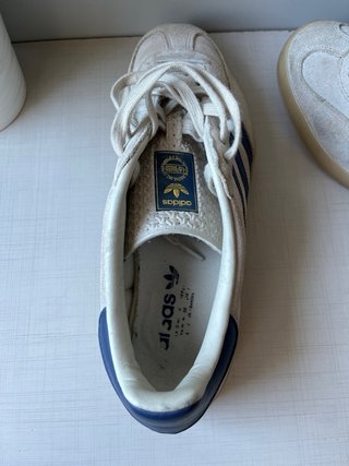 Zapatillas Adidas Gazelle Beige/Azul Talla 43 1/3