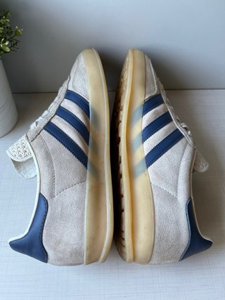Zapatillas Adidas Gazelle Beige/Azul Talla 43 1/3