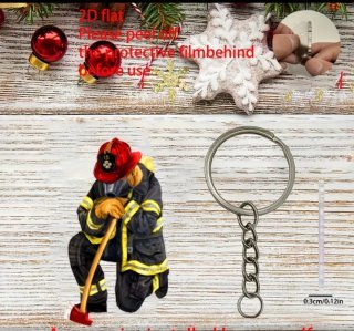 Portachiavi vigile del fuoco 2D