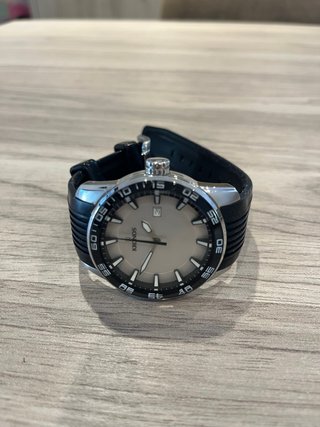 Reloj Kronos 44mm Negro y Plateado