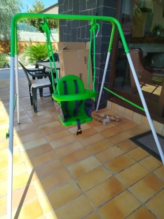 Columpio para niños verde