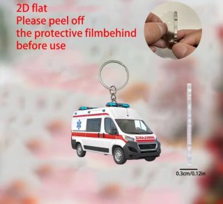 Portachiavi Ambulanza 2D