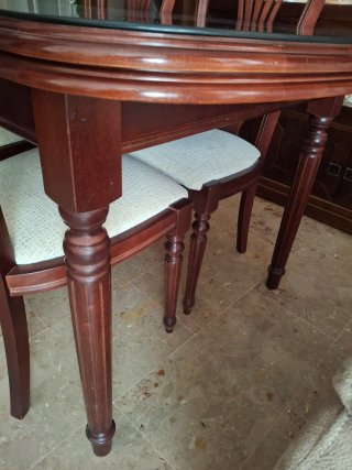 Mesa comedor extensible + 4 sillas