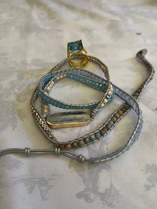 Parure bracciale avvolgente e anello