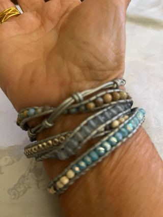 Parure bracciale avvolgente e anello