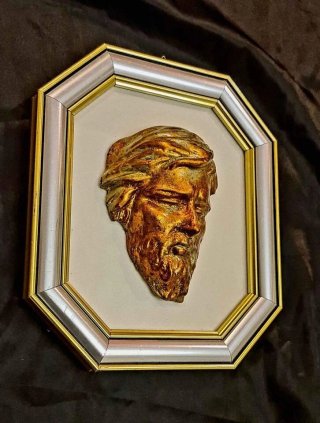 Quadro Volto Cristo ROS Argento 1000 Bronzo