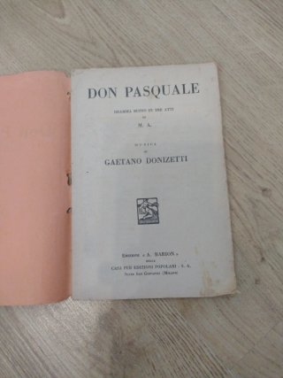 Libretto "Don Pasquale" 1936