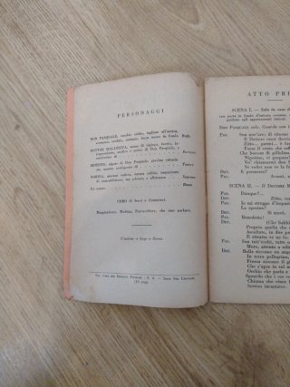 Libretto "Don Pasquale" 1936