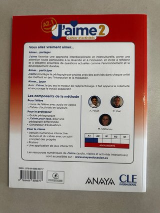 J'AIME 2. CAHIER D'ACTIVITES