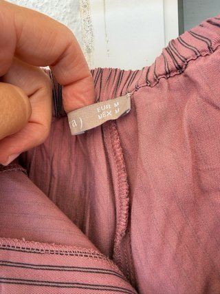 Pantalón Sfera rayas ancho rosa